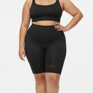 NWT HoneyLove Black Allover Sculpt Wear Shorts Compression Posture Support 2X